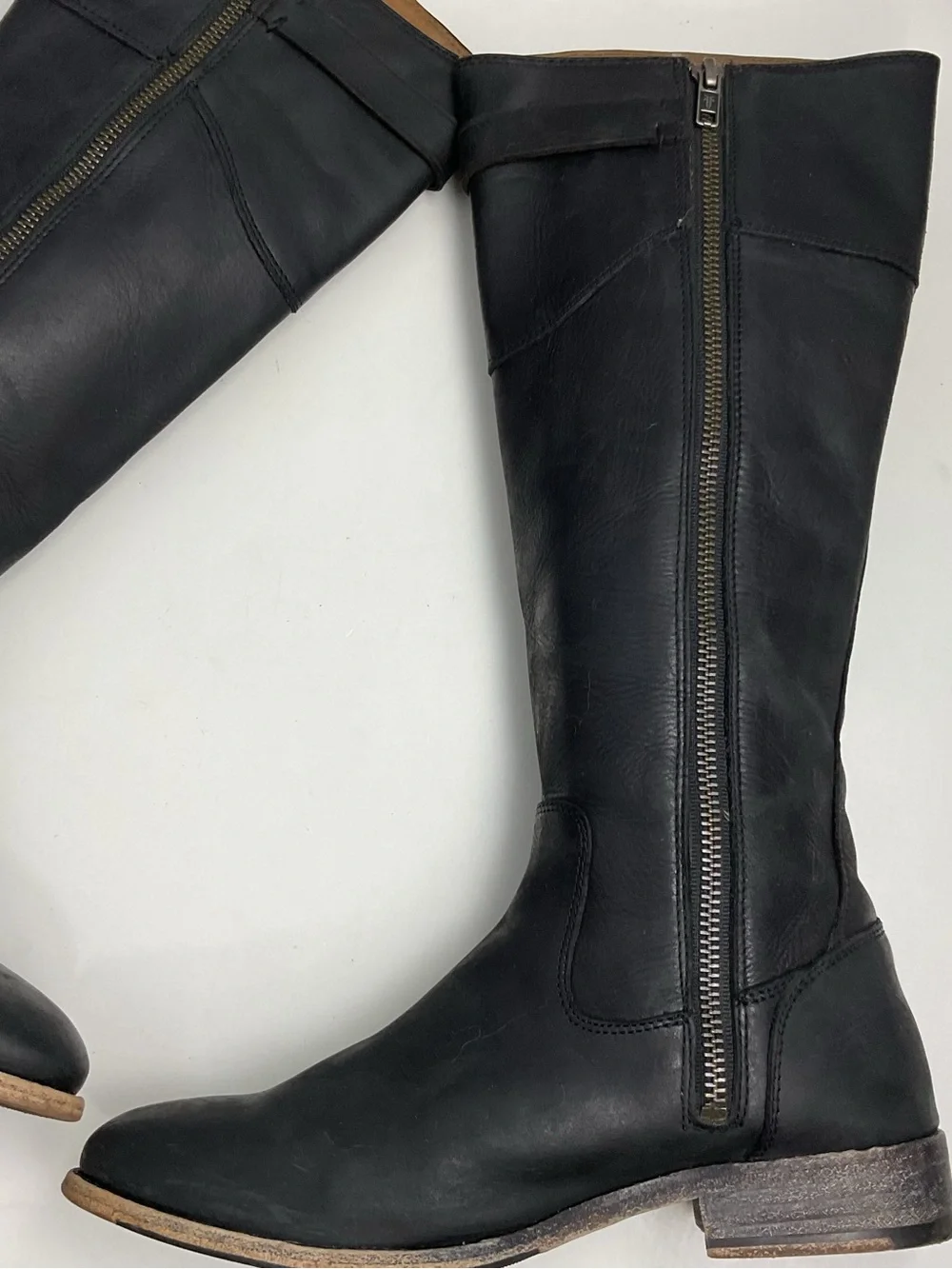 Frye 4015 Black Leather Knee High Pull On Riding Boots Women’s Size 5.5 B